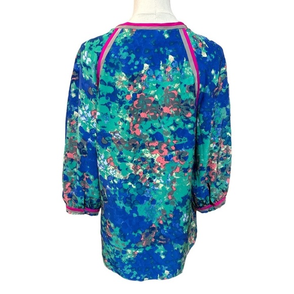 EUC - Parker 100% Silk Blouse - Watercolor - medium - Picture 2 of 3